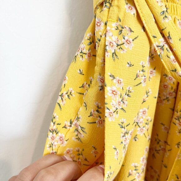 American Eagle Floral Surplice Neck Open Back Boho Romper Casual AEO Size XXL - Picture 5 of 10